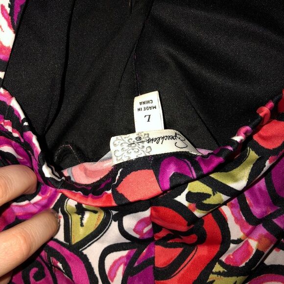 Speechless Pink Orange Rose Halter Dress Sz L - Picture 3 of 3